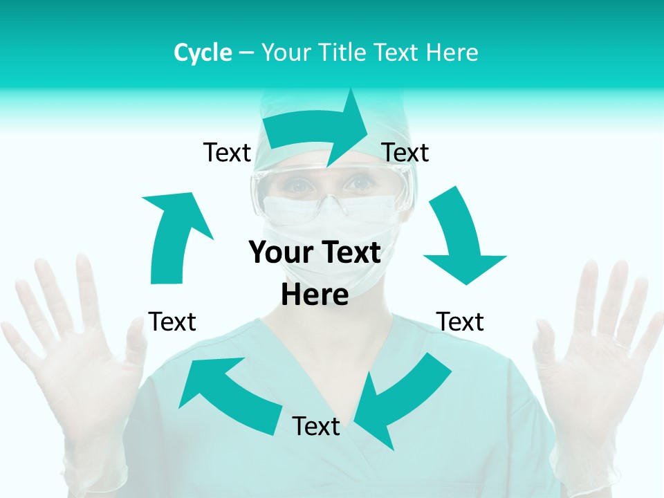 Medical Hand Up Hospital PowerPoint Template