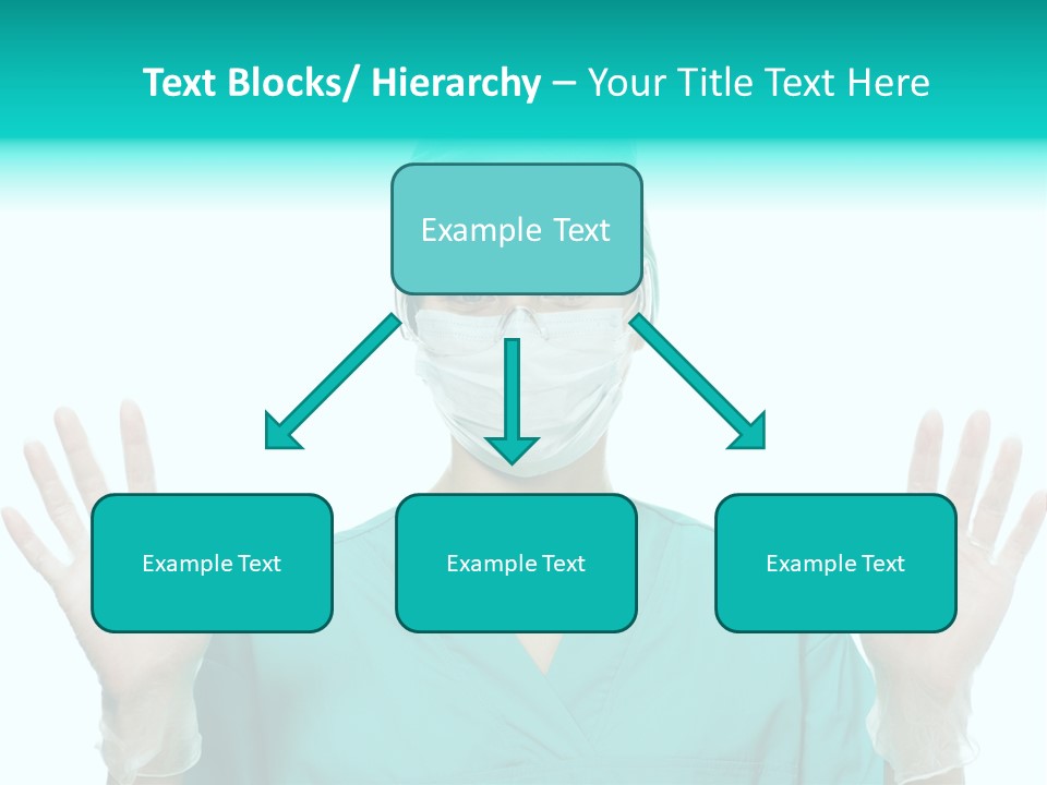 Medical Hand Up Hospital PowerPoint Template
