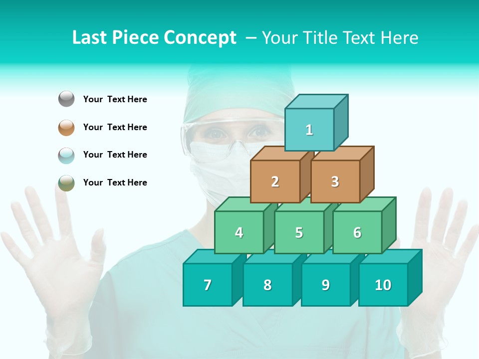 Medical Hand Up Hospital PowerPoint Template