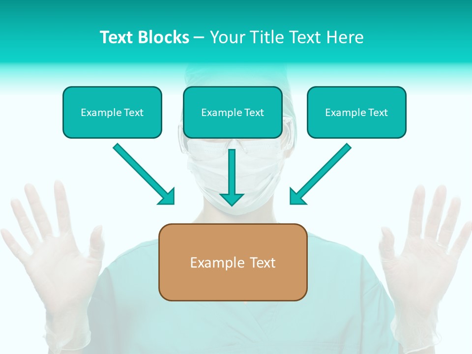 Medical Hand Up Hospital PowerPoint Template