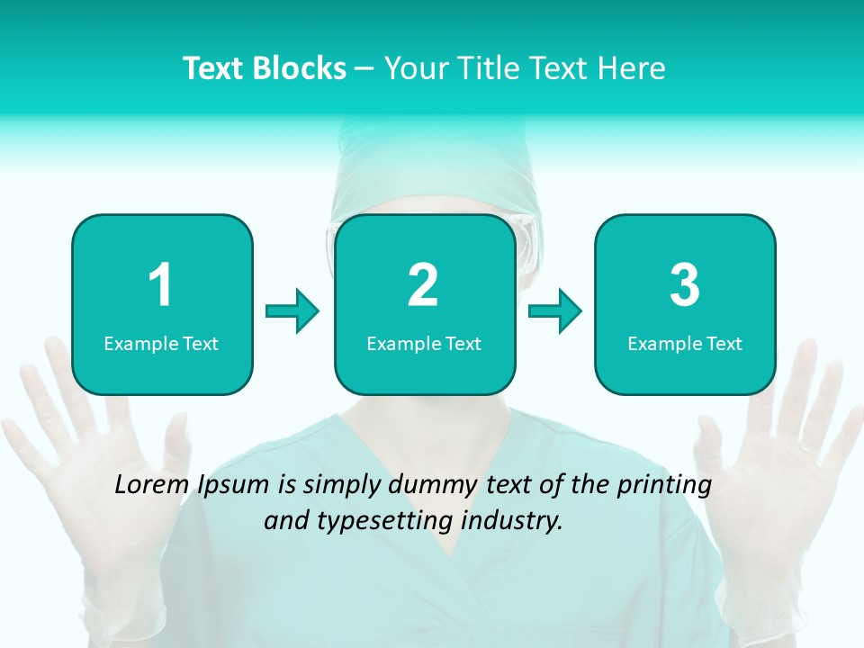 Medical Hand Up Hospital PowerPoint Template