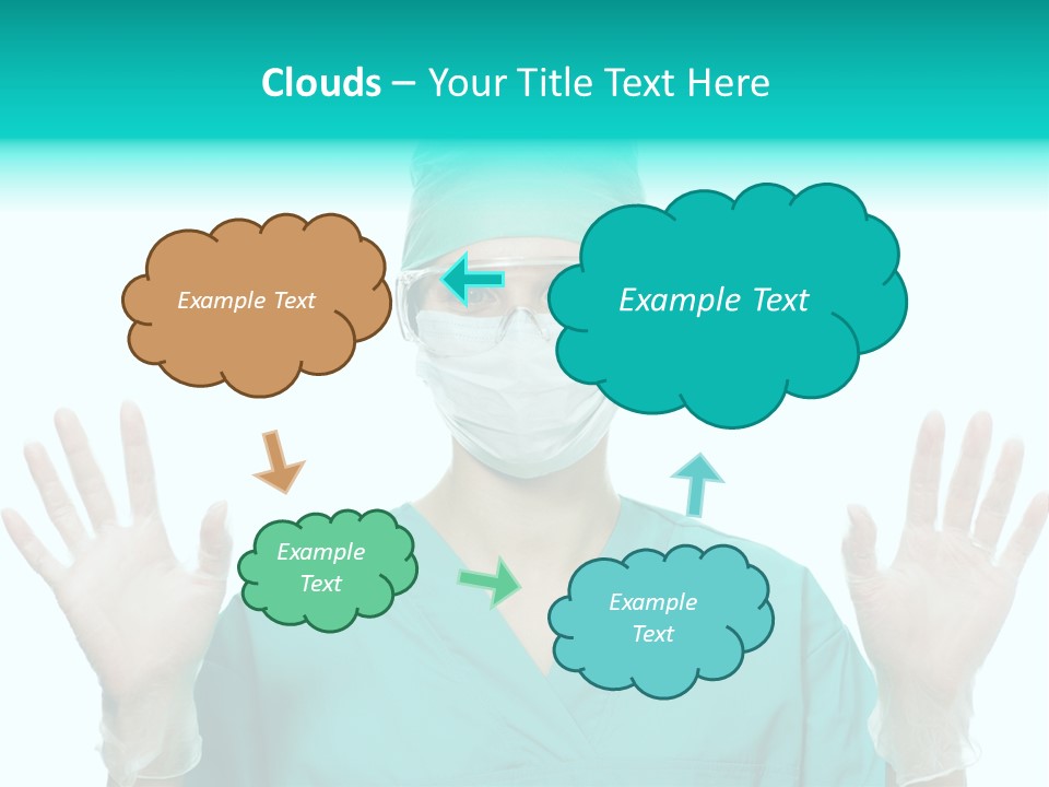 Medical Hand Up Hospital PowerPoint Template