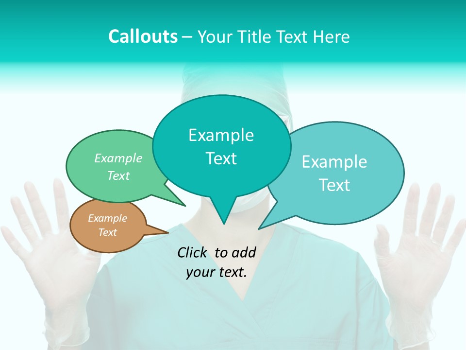 Medical Hand Up Hospital PowerPoint Template