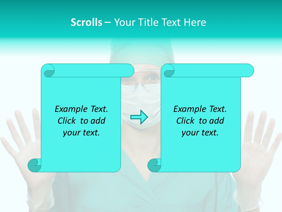 Medical Hand Up Hospital PowerPoint Template
