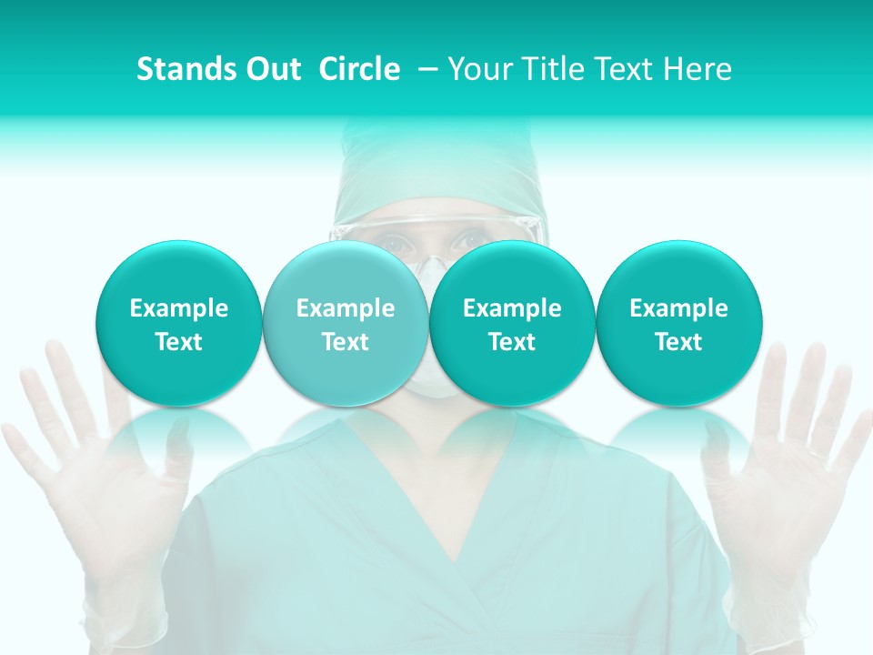 Medical Hand Up Hospital PowerPoint Template