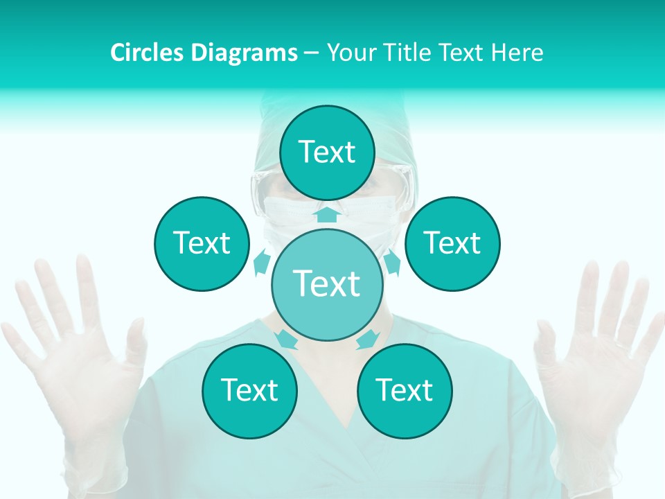 Medical Hand Up Hospital PowerPoint Template