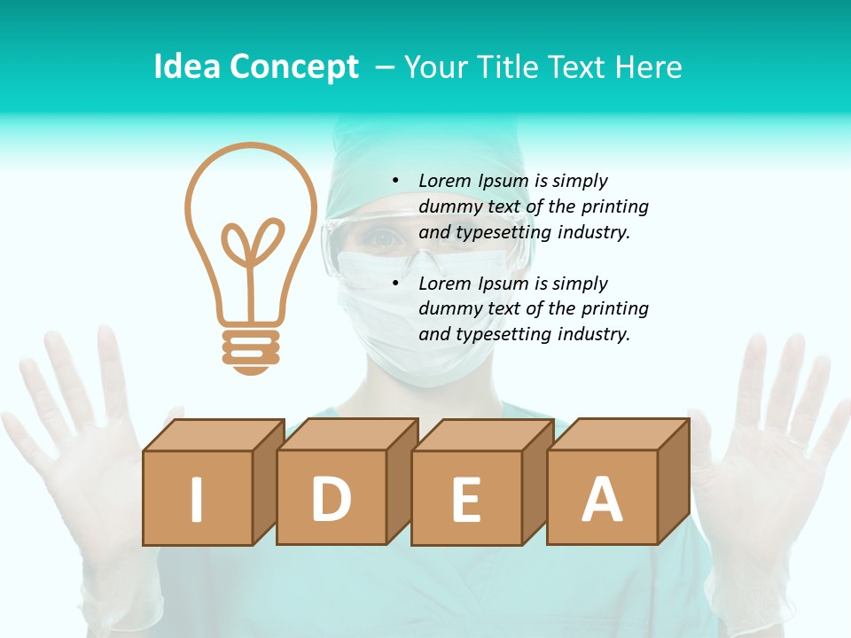 Medical Hand Up Hospital PowerPoint Template