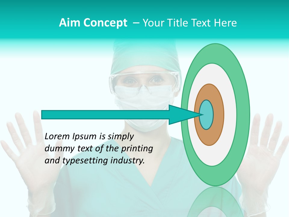 Medical Hand Up Hospital PowerPoint Template