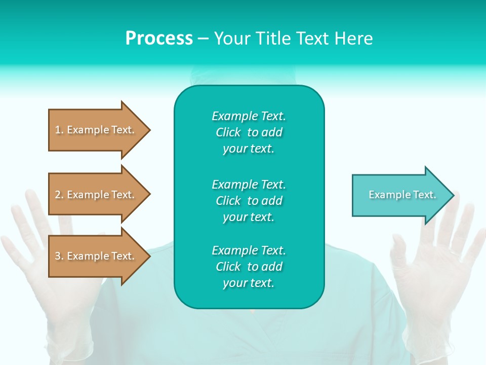 Medical Hand Up Hospital PowerPoint Template