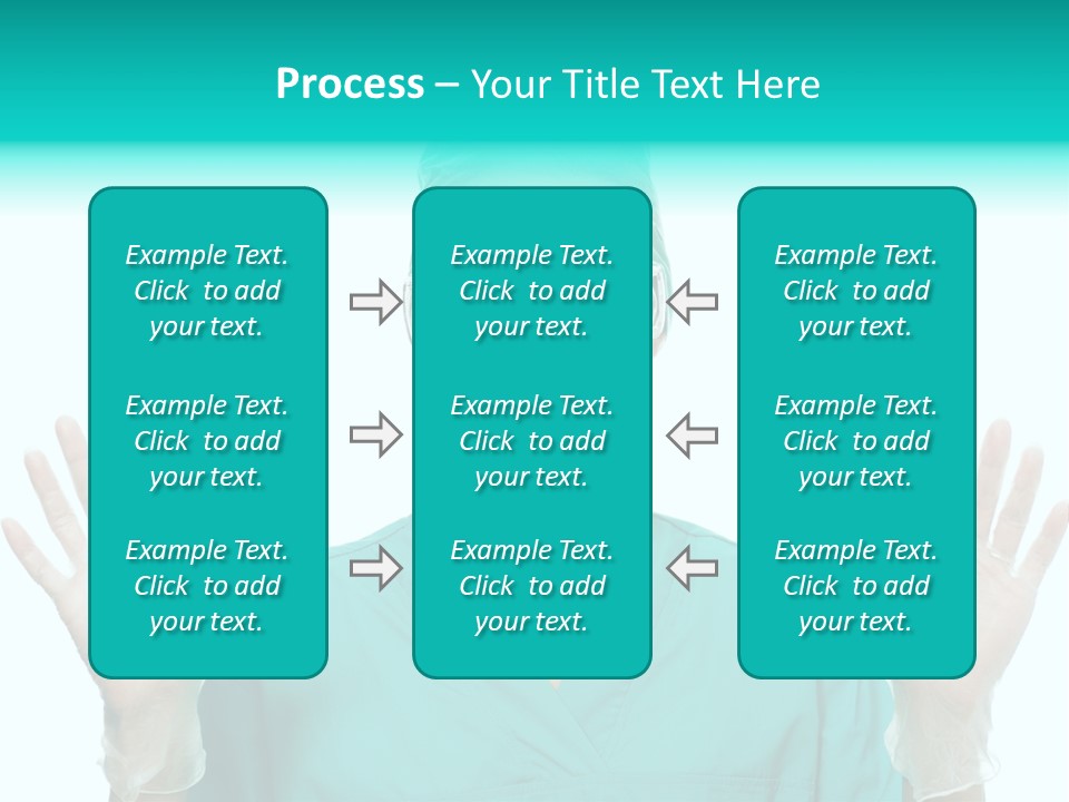 Medical Hand Up Hospital PowerPoint Template