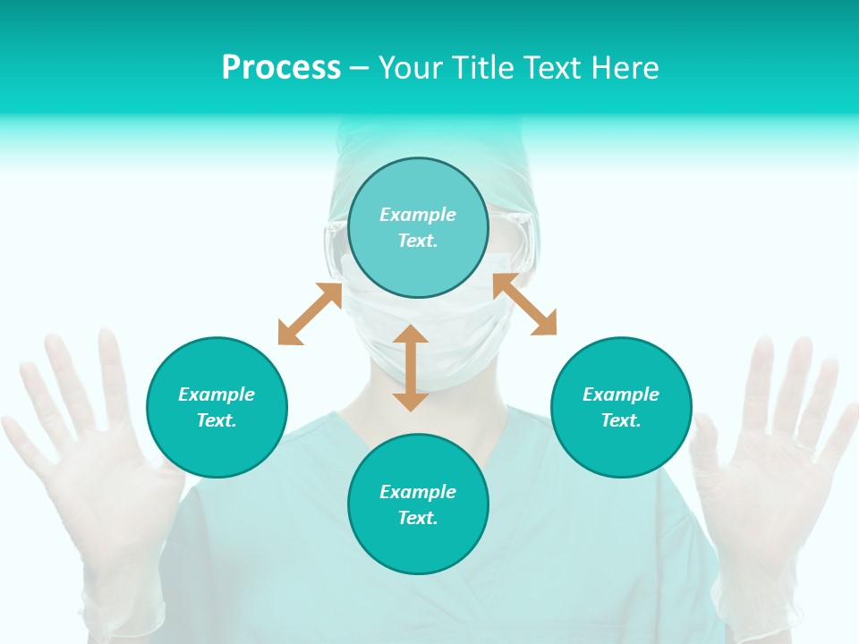 Medical Hand Up Hospital PowerPoint Template
