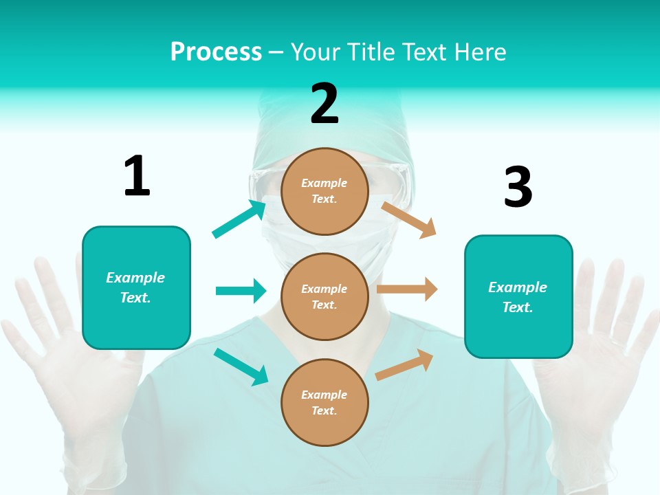 Medical Hand Up Hospital PowerPoint Template
