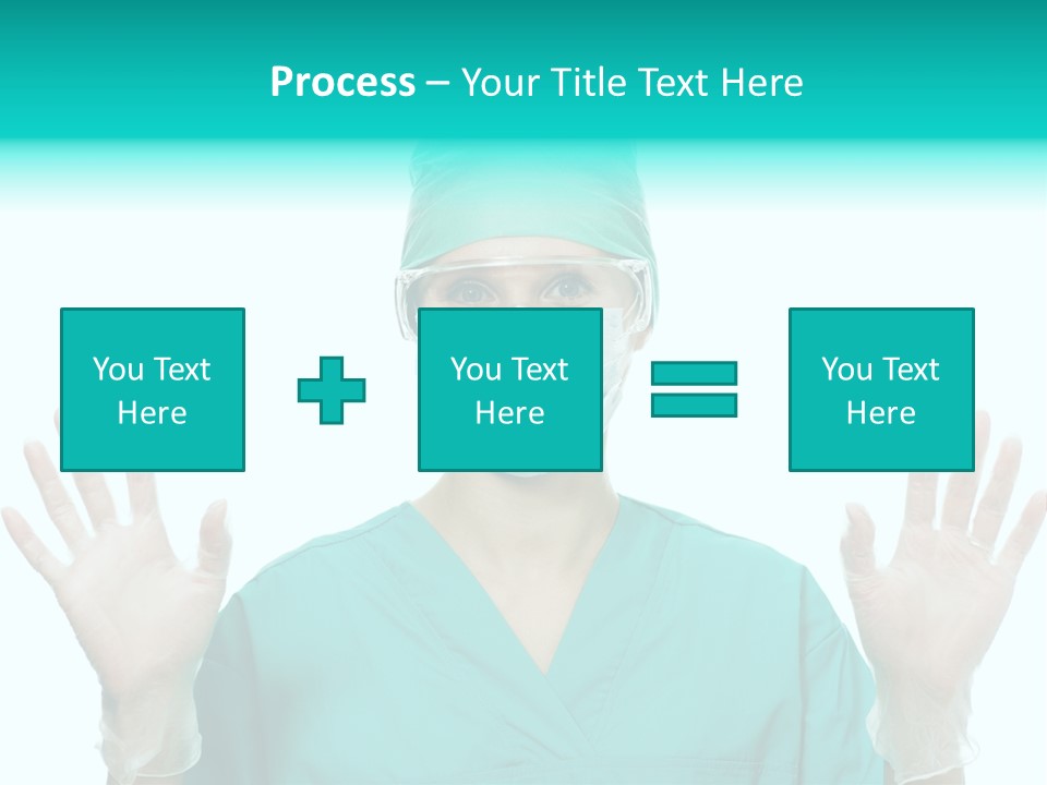 Medical Hand Up Hospital PowerPoint Template