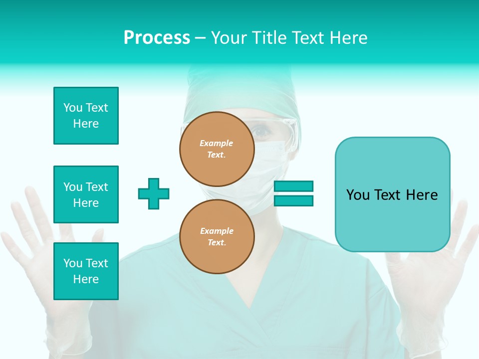 Medical Hand Up Hospital PowerPoint Template