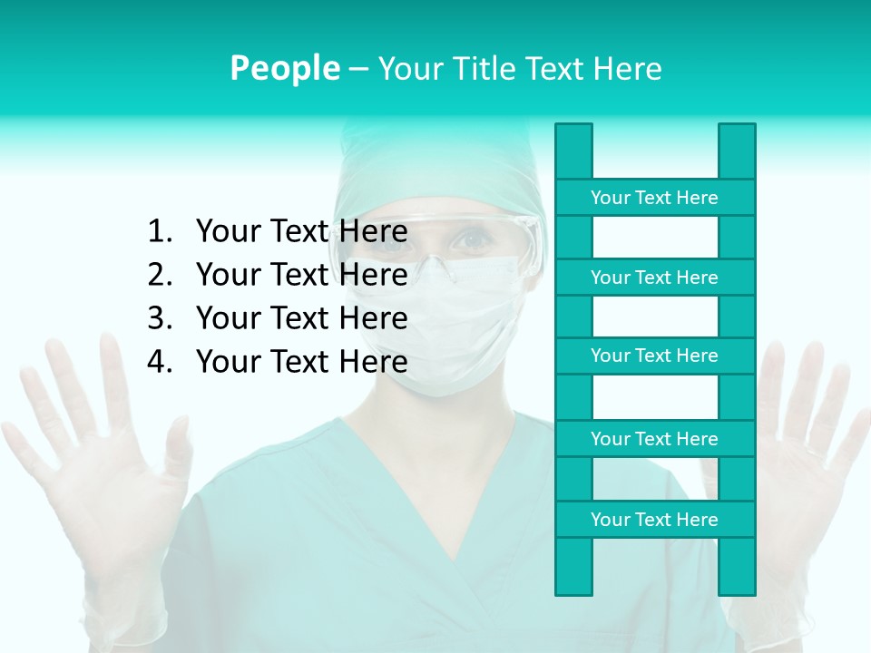 Medical Hand Up Hospital PowerPoint Template
