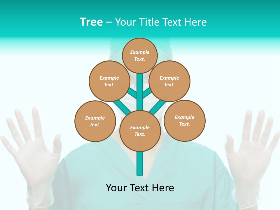 Medical Hand Up Hospital PowerPoint Template