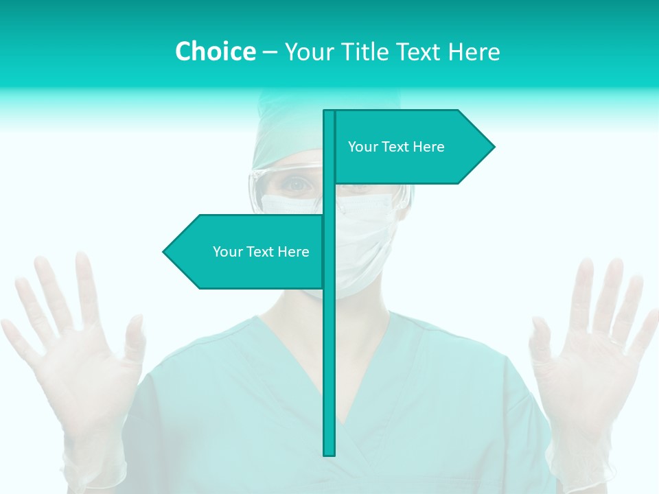 Medical Hand Up Hospital PowerPoint Template