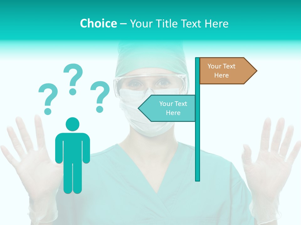 Medical Hand Up Hospital PowerPoint Template