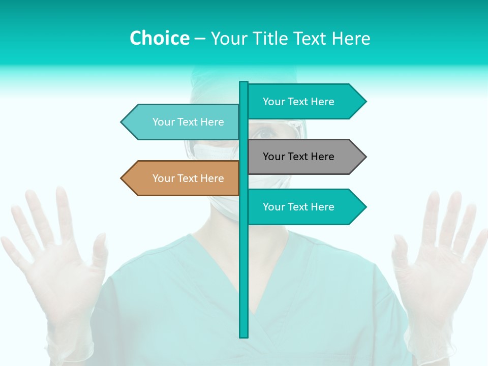 Medical Hand Up Hospital PowerPoint Template