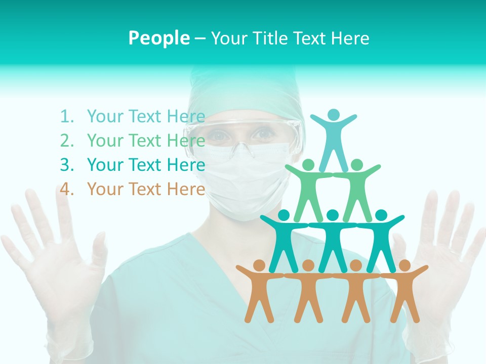 Medical Hand Up Hospital PowerPoint Template