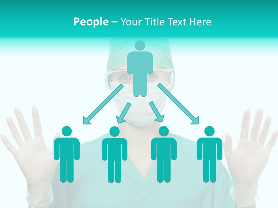 Medical Hand Up Hospital PowerPoint Template