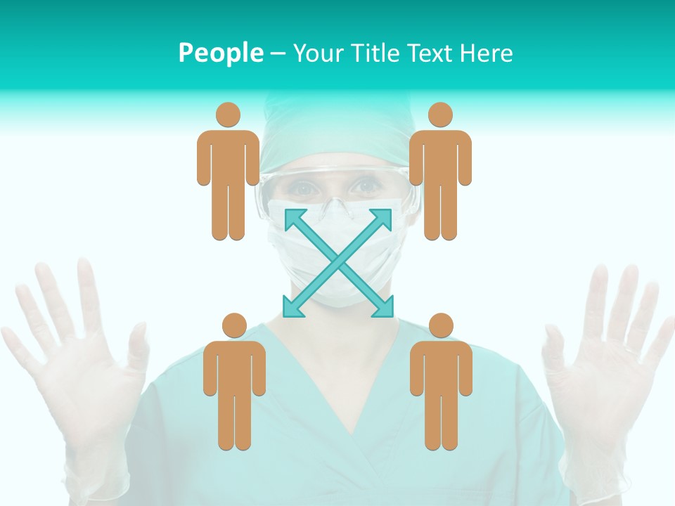 Medical Hand Up Hospital PowerPoint Template