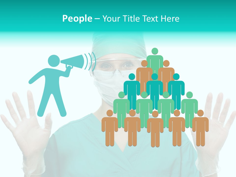 Medical Hand Up Hospital PowerPoint Template
