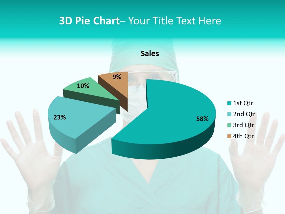 Medical Hand Up Hospital PowerPoint Template