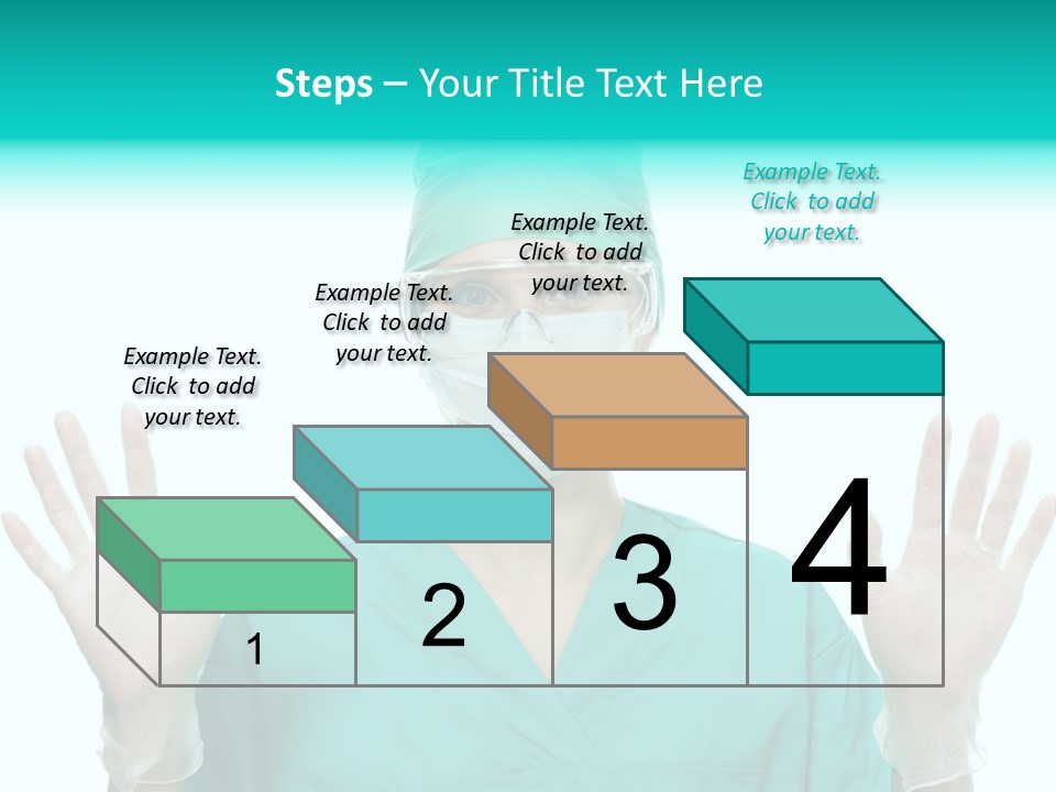 Medical Hand Up Hospital PowerPoint Template