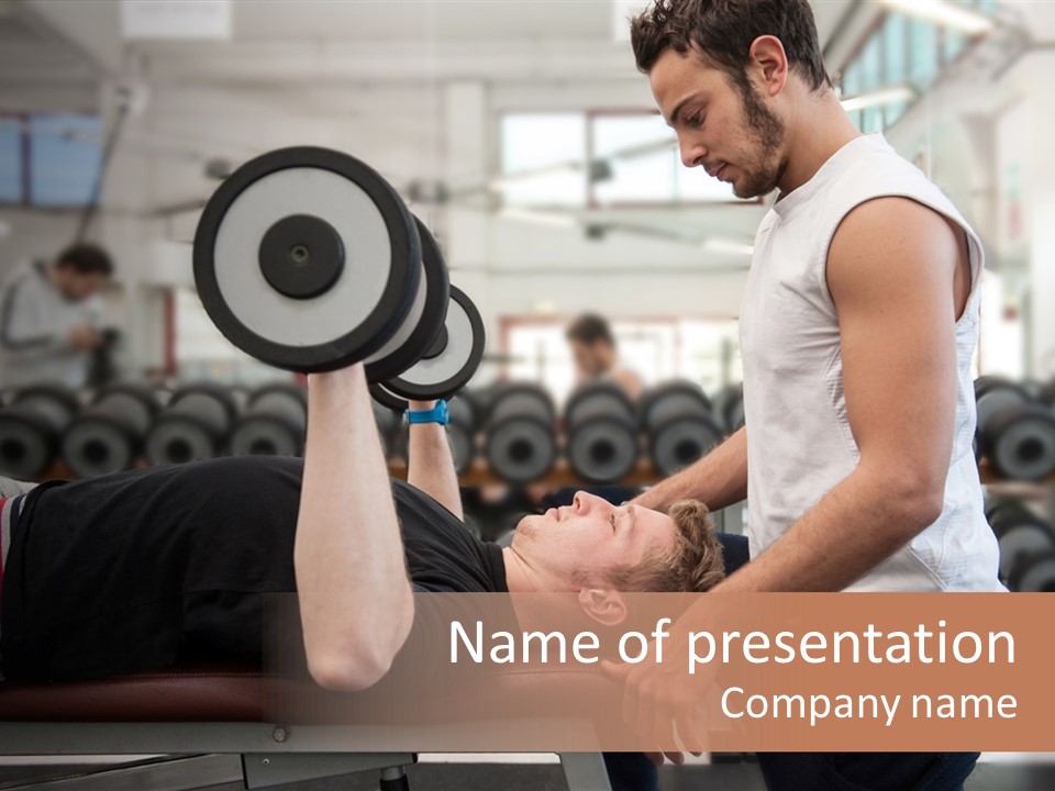 Biceps Working Powerful PowerPoint Template