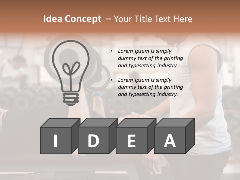 Biceps Working Powerful PowerPoint Template