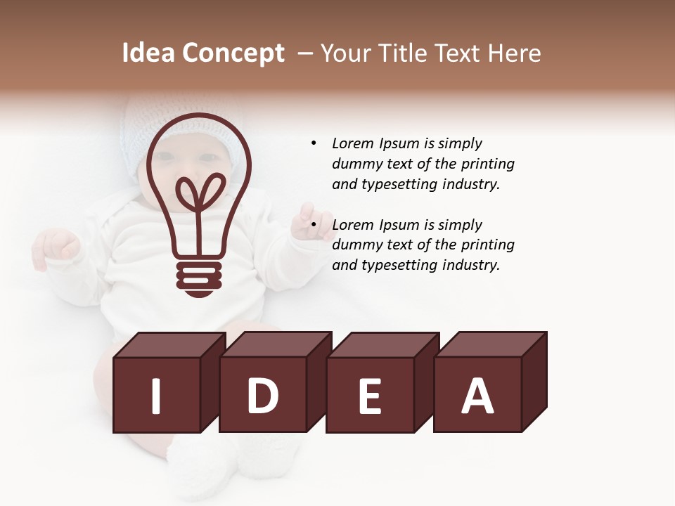 Adorable Warm Baby Cap PowerPoint Template