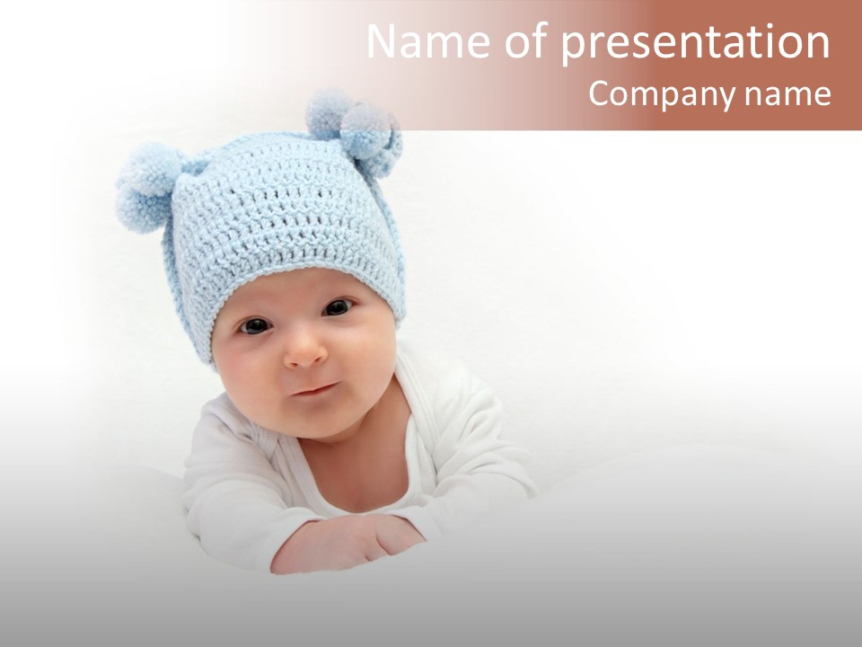 Posing On Stomach Beautiful PowerPoint Template