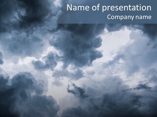 Gray Cloud Overcast PowerPoint Template