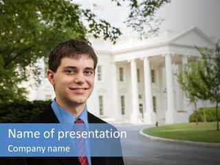 Federal Internship Teenage Boy PowerPoint Template