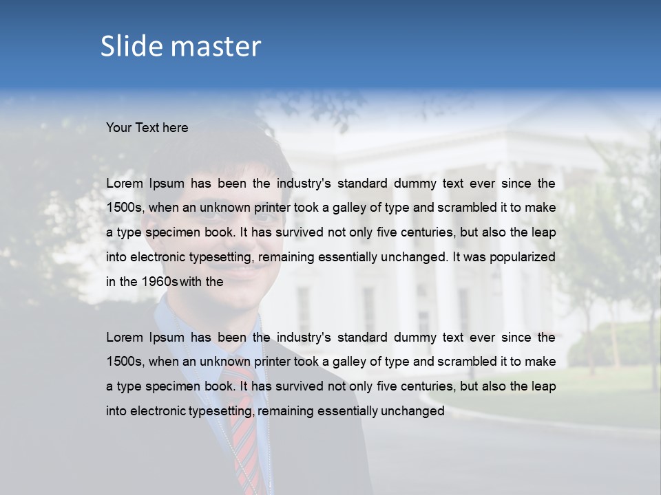 Federal Internship Teenage Boy PowerPoint Template