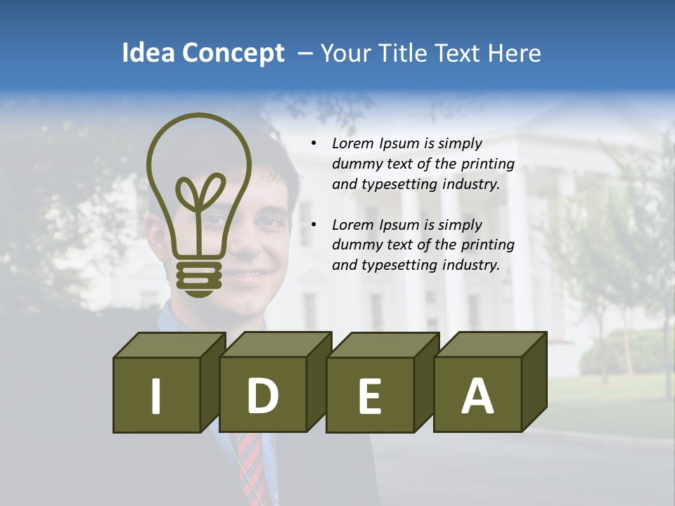 Federal Internship Teenage Boy PowerPoint Template