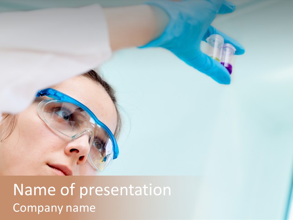 Folder Scientist Analysis PowerPoint Template