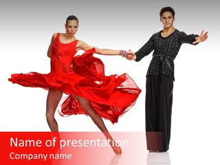 Stage Costume Female Dancer PowerPoint Template