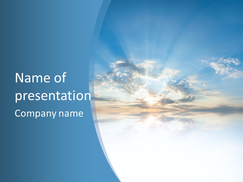 Remote Landscape Sunbeams PowerPoint Template