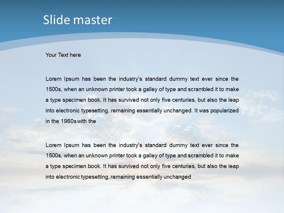 Remote Landscape Sunbeams PowerPoint Template