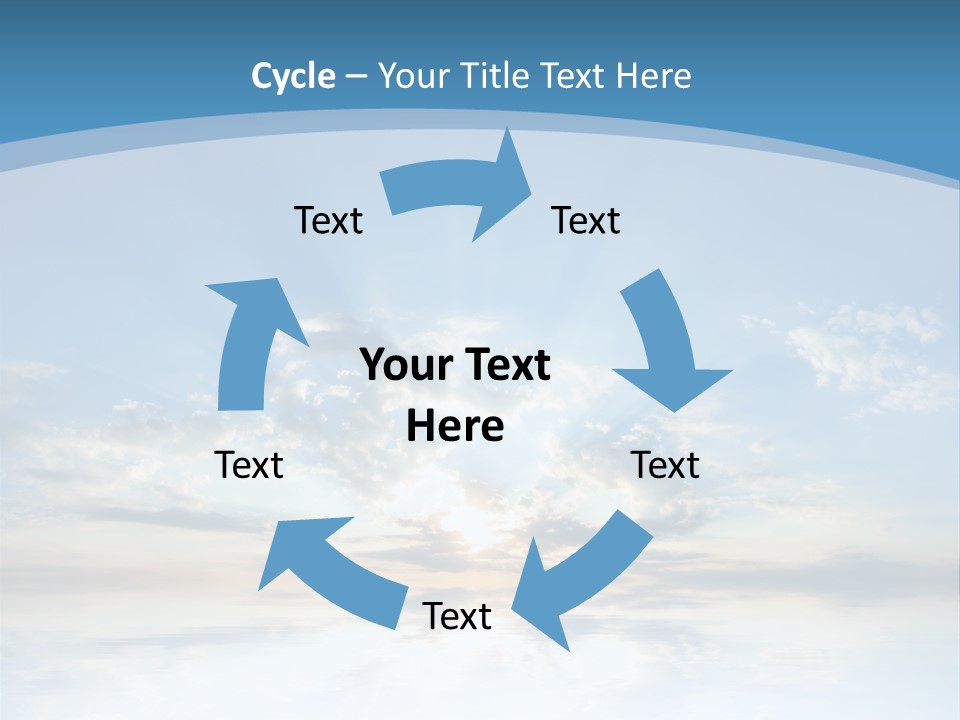 Remote Landscape Sunbeams PowerPoint Template