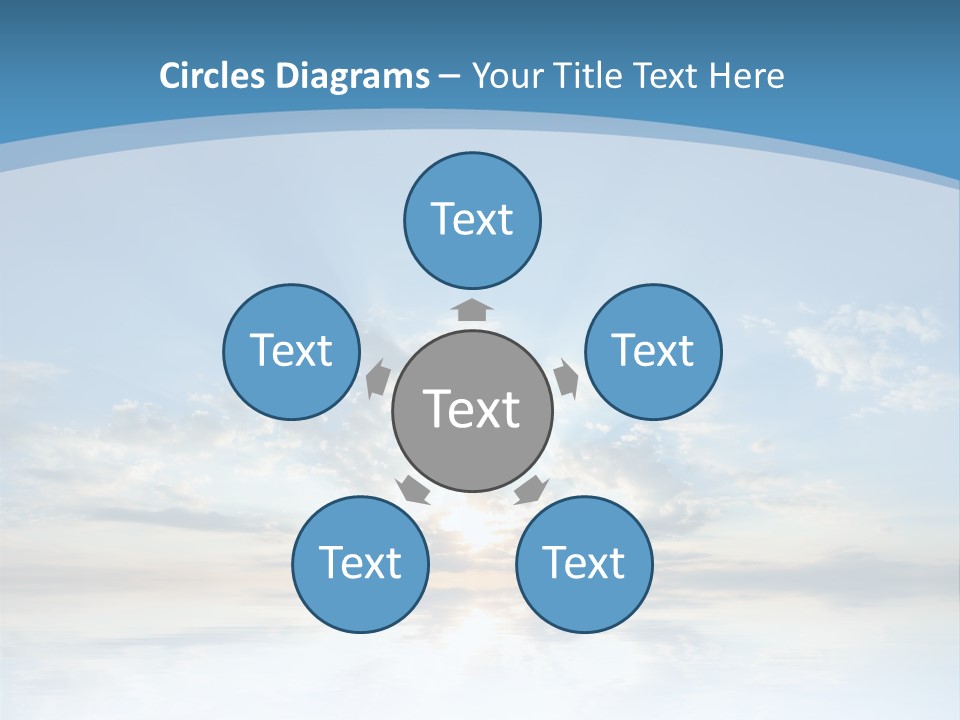 Remote Landscape Sunbeams PowerPoint Template