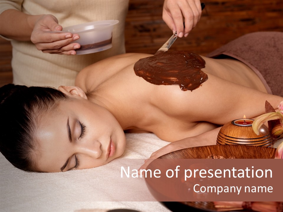 Young Cosmetician Shoulder PowerPoint Template