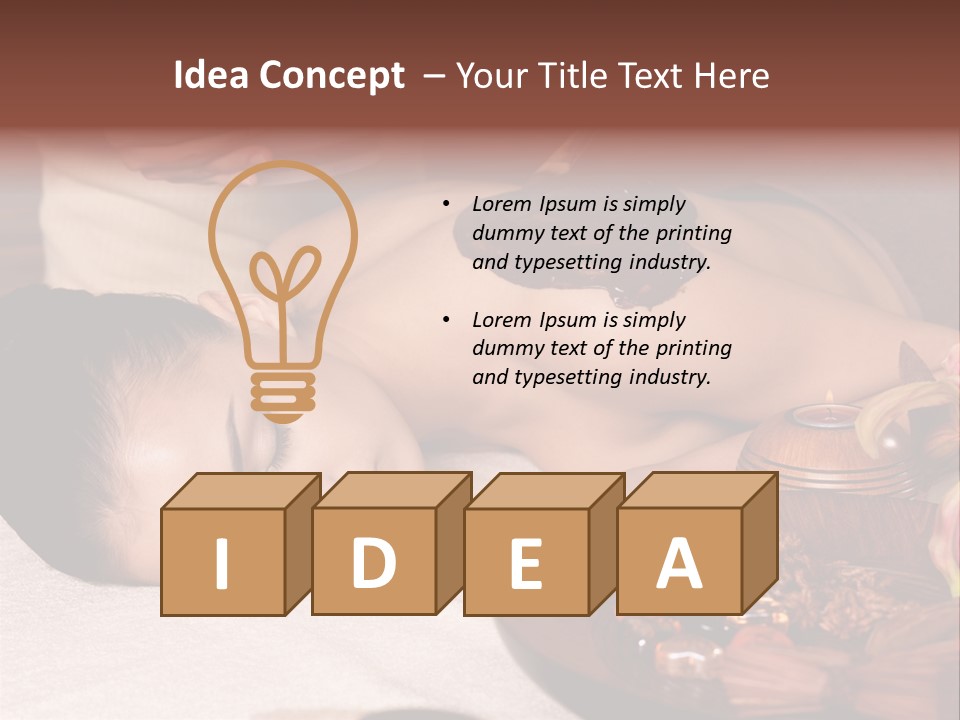 Young Cosmetician Shoulder PowerPoint Template