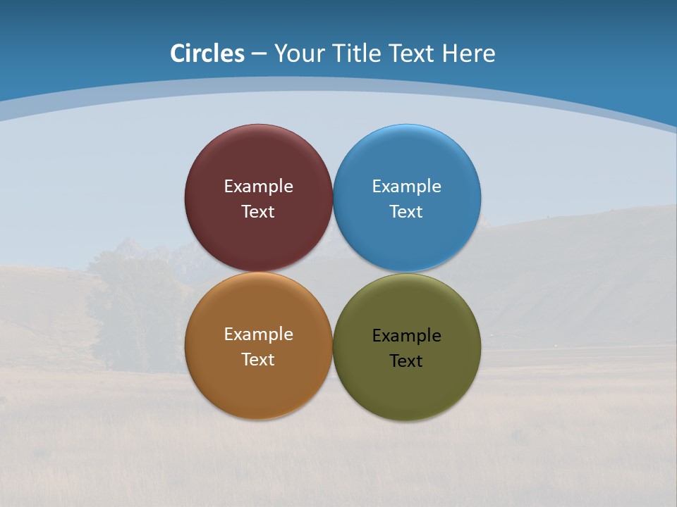 Ranch House Log Cabin Grand Teton PowerPoint Template