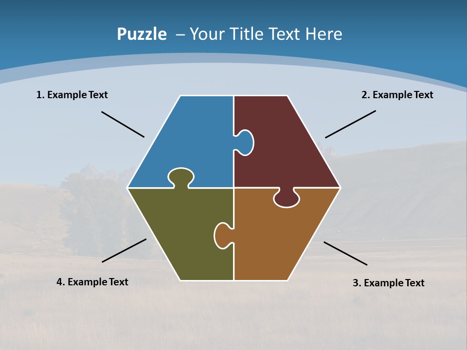 Ranch House Log Cabin Grand Teton PowerPoint Template