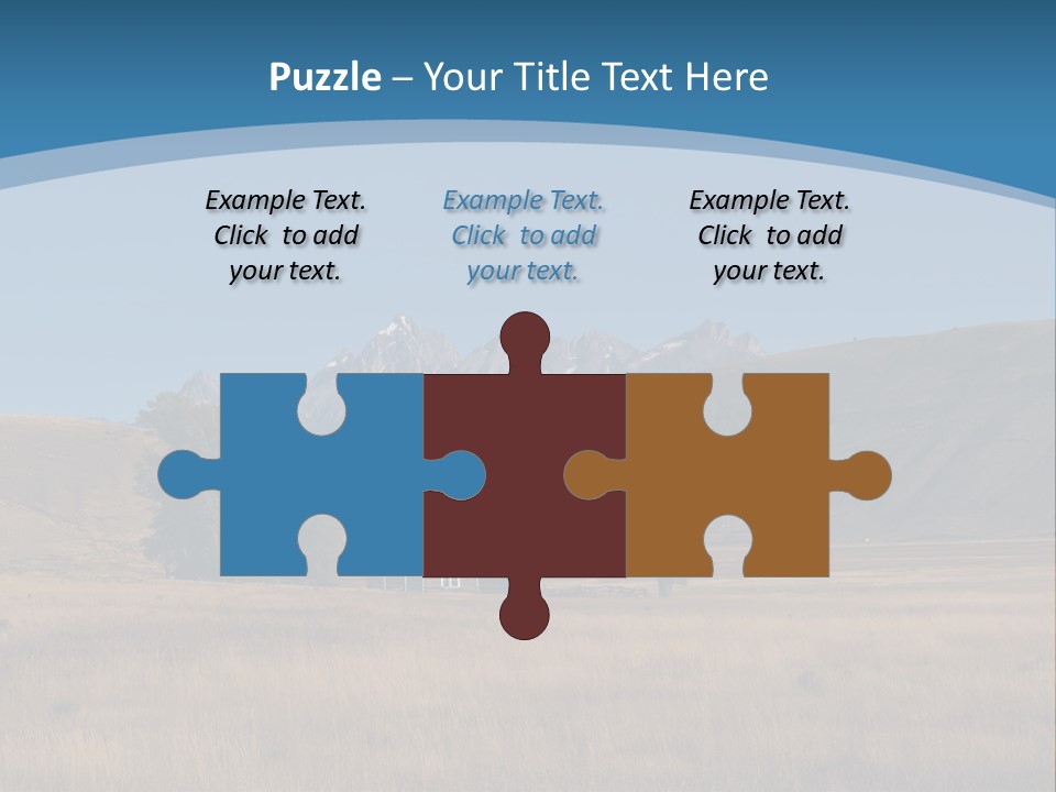 Ranch House Log Cabin Grand Teton PowerPoint Template