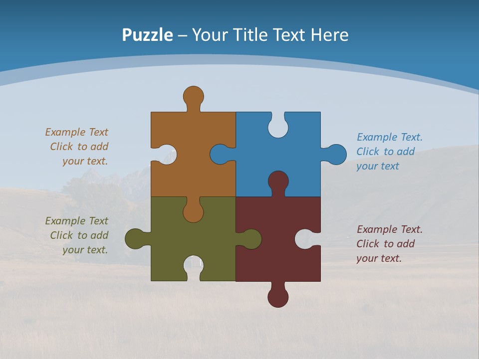 Ranch House Log Cabin Grand Teton PowerPoint Template