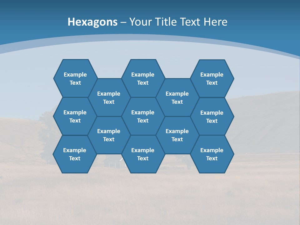 Ranch House Log Cabin Grand Teton PowerPoint Template